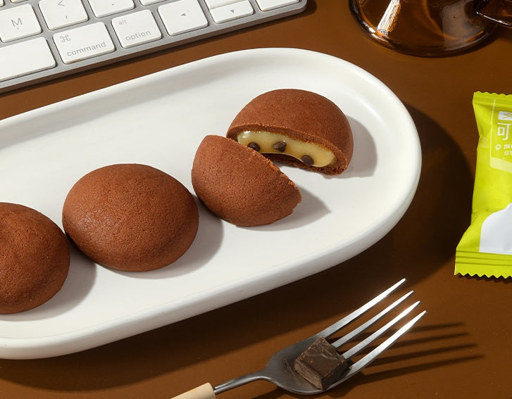 초코 빈 우유 맛 소프트 찹쌀 쿠키(Chocolate bean milk-flavored cookies)3*112g